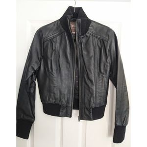 Leather Bomber Jacket